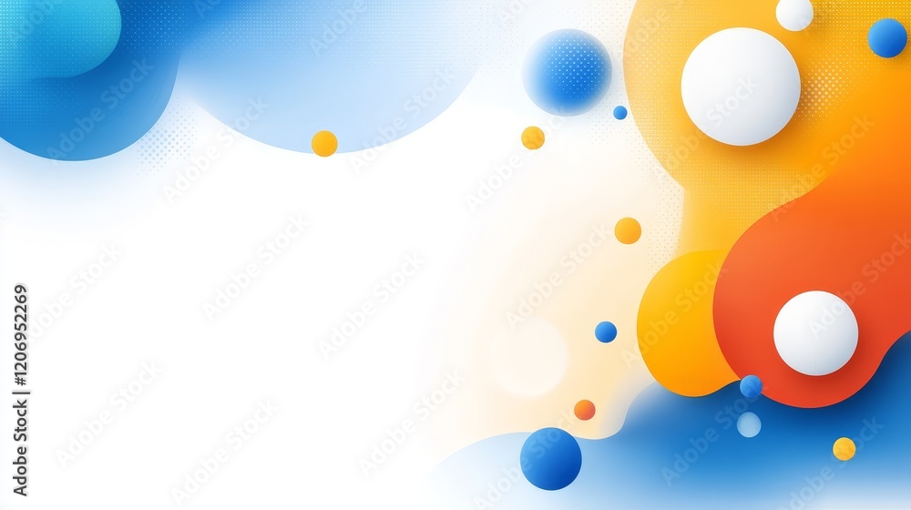 Poster abstract background with colorful overlapping circles, a vibrant and dynamic composition