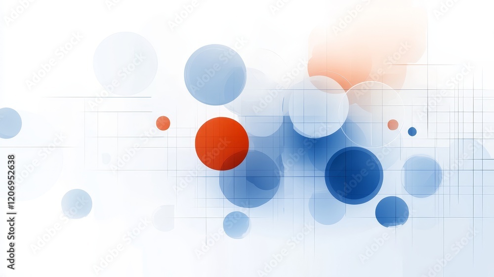 Poster colorful abstract background with overlapping circles and subtle gradients