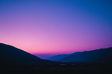 Fototapeta premium Majestic Sunset Over the Mountain Range