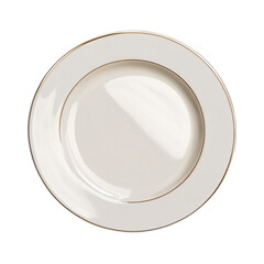 empty plate isolated on transparent background
