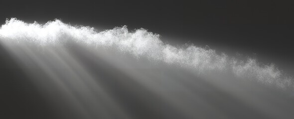 Fototapeta premium Abstract Light Rays Illuminating White Dust or Fog Texture Background