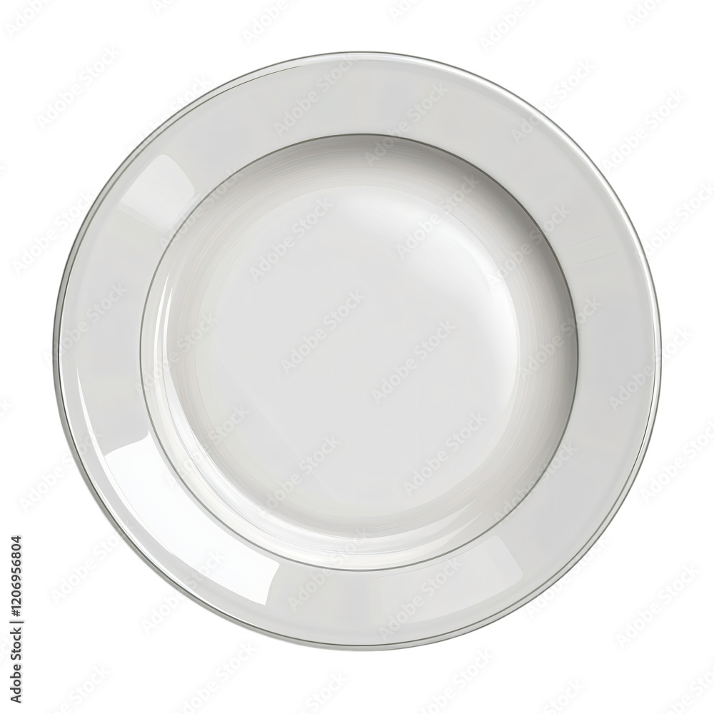 Poster empty plate isolated on transparent background