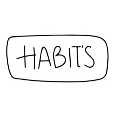 outline black color to journal weekly element doodles design