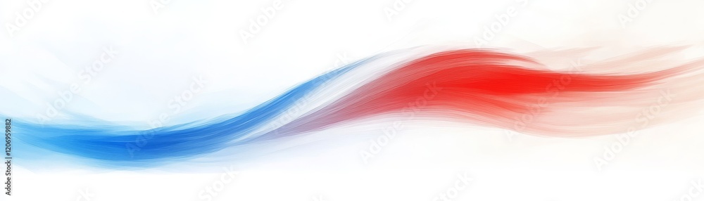 Poster abstract background with dynamic interplay of red and blue waves
