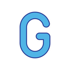Letter G icon isolated on a white background. Vector illustration.
