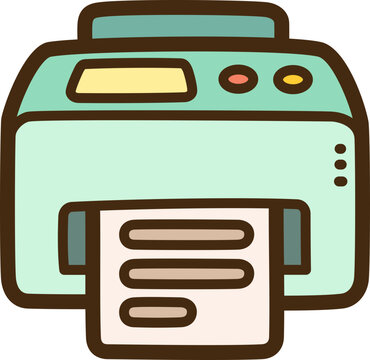 cartoon printer printing paper clip art preview