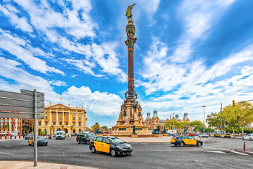 Monument of Columbus in Barcelona.