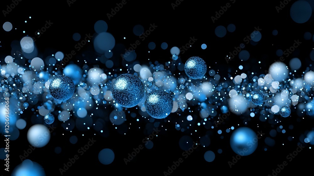 Poster ethereal orbs, a captivating array of luminous spheres in diverse sizes, radiating a mystical glow i