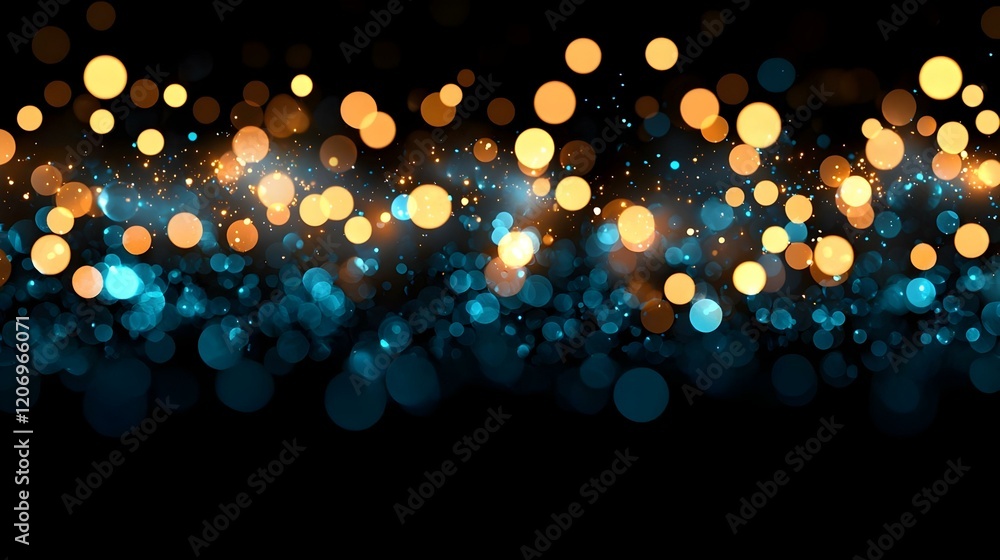Poster glowing orbs in motion, vibrant spheres of light in diverse sizes, creating an ethereal atmosphere f