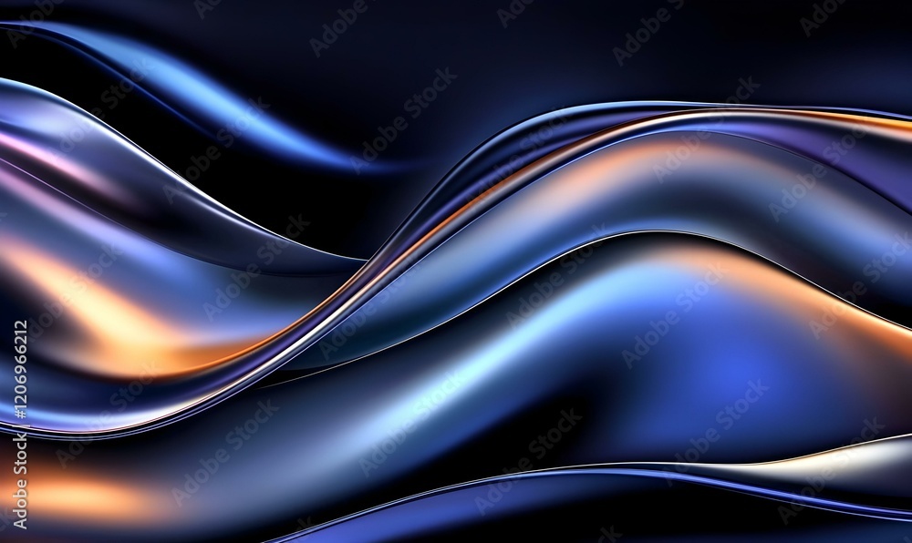 Poster dynamic blue bokeh light pattern, swirling shapes creating an ethereal atmosphere, soft focus blendi
