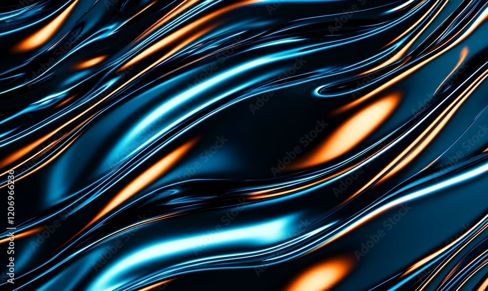 Poster dynamic blue bokeh light pattern, swirling abstraction, vibrant hues creating an immersive visual ex