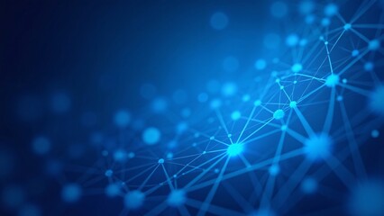 Obraz premium Blue Digital Network Connectivity