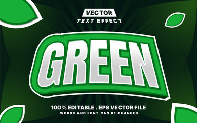 Green editable text effect