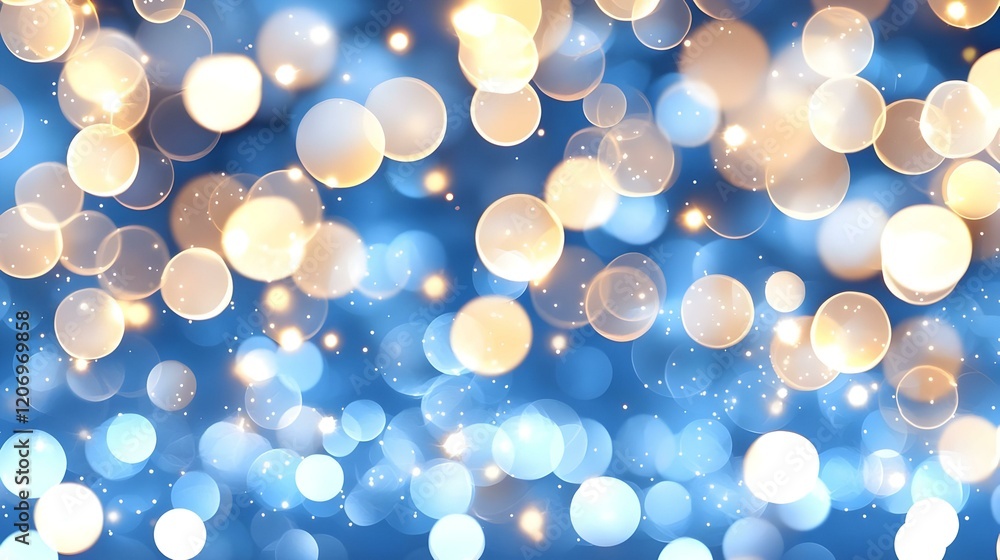 Poster ethereal light orbs, softly glowing orbs of varying sizes float against a dark backdrop, creating a 