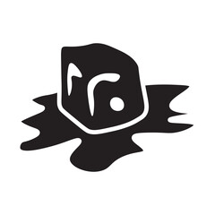 ice melts glyph icon