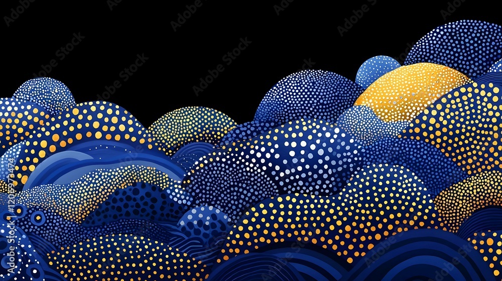 Poster cosmic harmony, a mesmerizing pattern design showcasing intricate planetary orbits intertwined with 