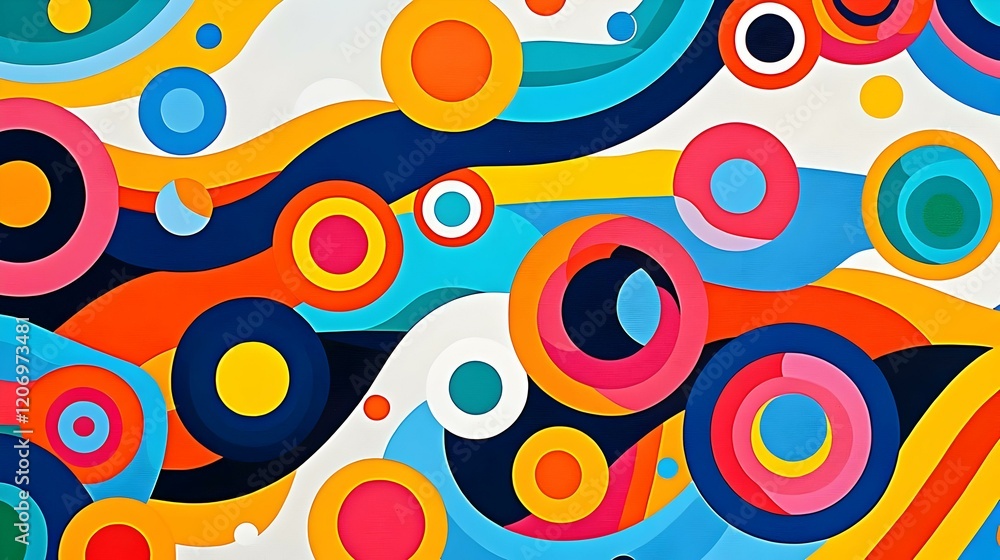 Poster celestial harmony, intricate design showcasing planetary orbits in vibrant colors, blending science 