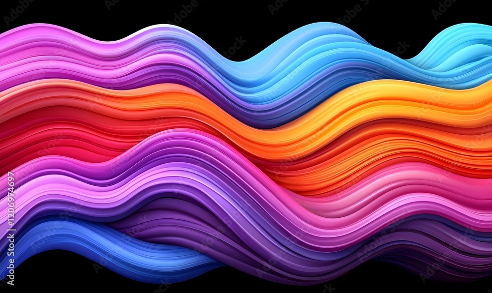 Poster color spectrum visualization, a vibrant graph illustrating the full range of visible light wavelengt