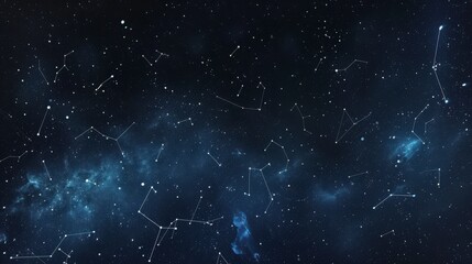Fototapeta premium Night Sky with Constellations, Stars, and Nebula