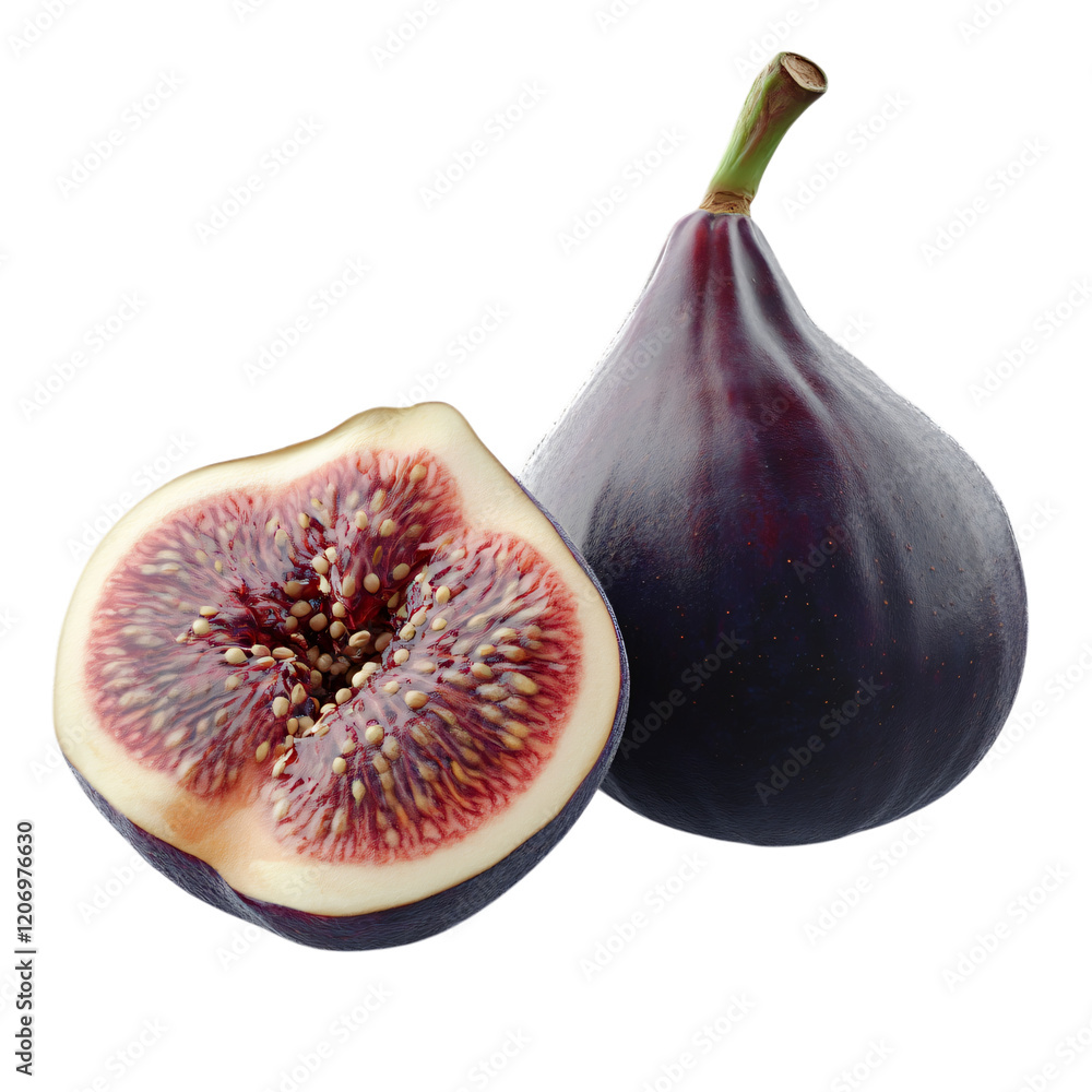 Poster fig realistic 3d isolated on transparent background