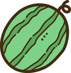 Watermelon vector doodle illustration and graphic