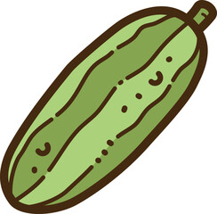 Cucumber vector doodle illustration and graphic