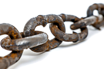 Fototapeta premium Closeup of a Rusted Metal Chain