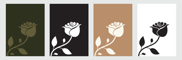 Abstract foliage poster vector. Leaves, flower, organic shapes, leaf branch.  design for  interior, cover, wall art, wallpaper, background etc. vector illustration. EPS 10 