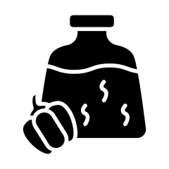 Bottle Paprika Solid Icon