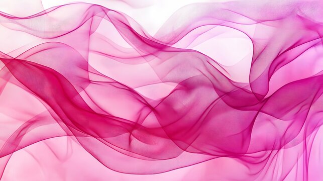 Abstract Pink Fabric Waves Flowing Gracefully