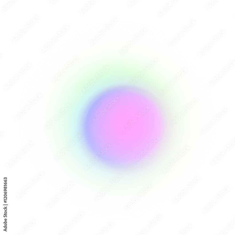 Poster Blur gradient circle glowing light on transparent background