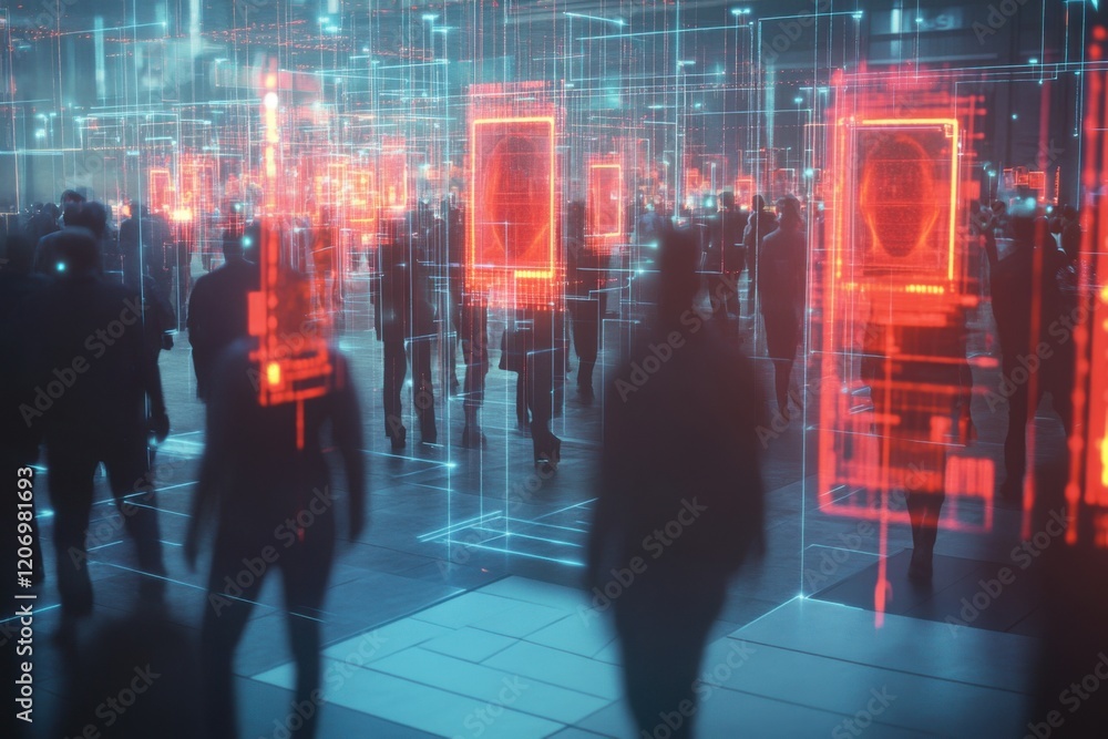 Aufkleber ai system analyzes faces in crowded areas using real-time recognition