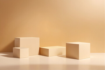 Fototapeta premium abstract 3d podium render. product display podium and business concept.