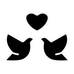 Dove Love Solid Icon