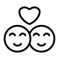 Happy Love Line Icon