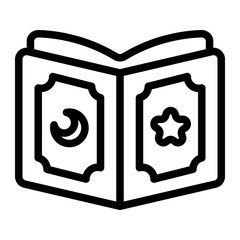 Magic Book Line Icon