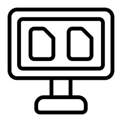 Monitor Line Icon