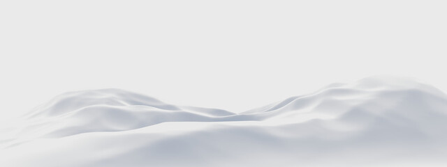Obraz premium White snowy mountain. Snow terrain.