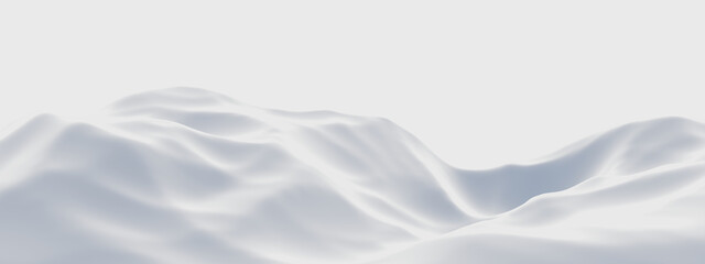 White snowy mountain. Snow terrain.