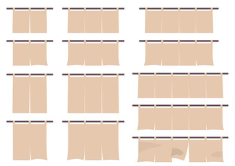 のれんセット（生成り）