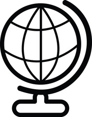 Obraz premium world map black silhouette for Desk