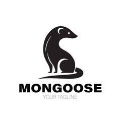 Mongoose Logo. Mongoose Logo Design. Mongoose Logo Brand. Mongoose Logo Vector Design Isolated on White Background