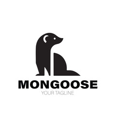 Mongoose Logo. Mongoose Logo Design. Mongoose Logo Brand. Mongoose Logo Vector Design Isolated on White Background