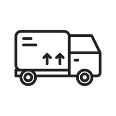 Delivery Truck icon vector image. Suitable for mobile apps, web apps and print media.