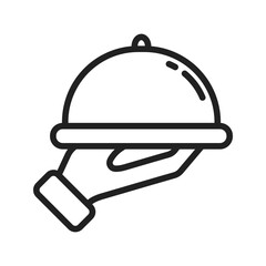 Food Tray icon vector image. Suitable for mobile apps, web apps and print media.