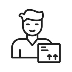 Courier icon vector image. Suitable for mobile apps, web apps and print media.