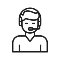 Customer Service icon vector image. Suitable for mobile apps, web apps and print media.