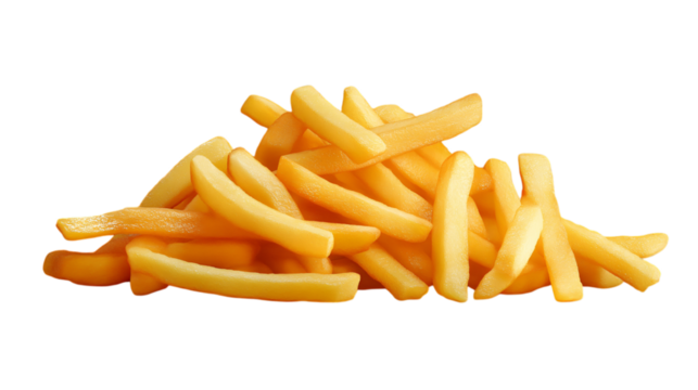french fries isolated on transparent background