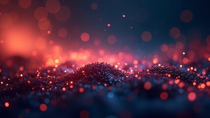 Glowing Abstract Particle Landscape