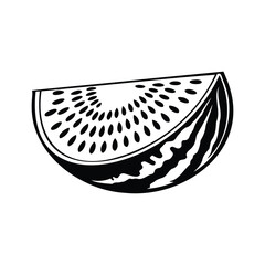 watermelon slice white and black design 